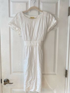 Maeve White Midi Dress